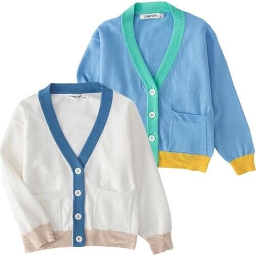 Elegant Boys Cardigans Toddler Autumn Knitted Wear Baby Girl Sweaters Children Outfit Kids Clothes Cotton Blend