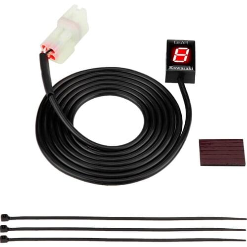 Motorcycle Gear Indicator Display Speedometer Digital Shift Lever Sensors For Kawasaki Digital Gear Display (#Green/#Red)