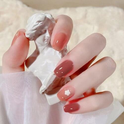 24Pcs False Nails Fake Nails Artifical Nails French Tips Nail Salon Supplies And Tools