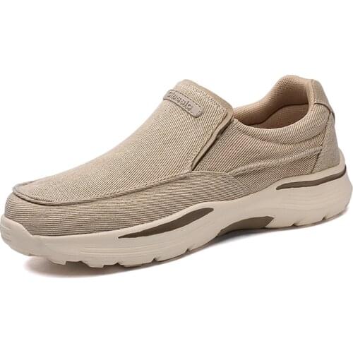 2021 New Mens Canvas Casual Shoes Slip On Clunky Sneaker For Men Fashion Thick-Soled Dad Shoes Platform Sneakers Big Size 48