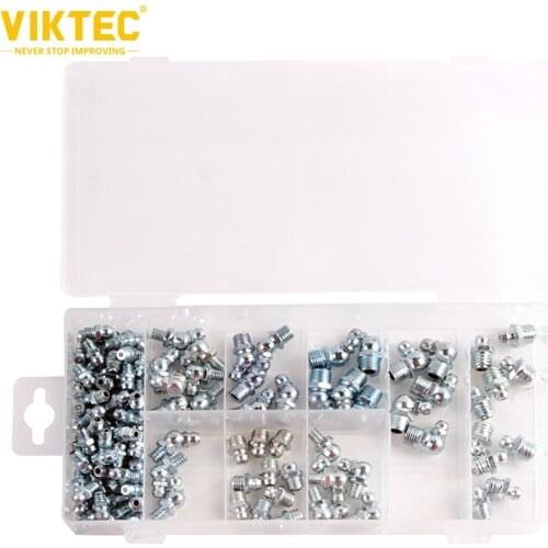Viktec Workshop Buddy Imperial Grease Nipple Assortment Kit Most Popular Sizes 110pc Grease Nipple Assortment