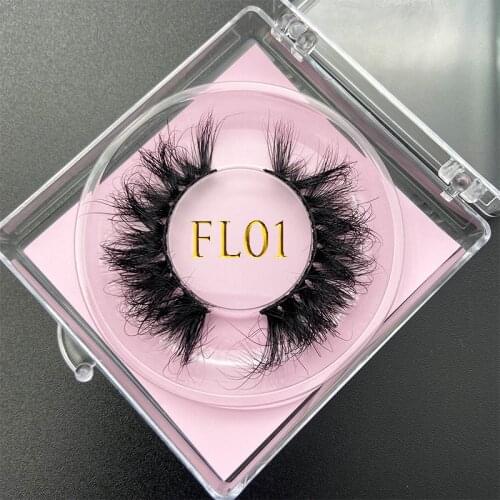 Lashes 1 Pair FL Packaging Square Case Soft Wispy Volume Natural False Eyelash Long Resuable Eyelash Makeup In Bulk Custom Label