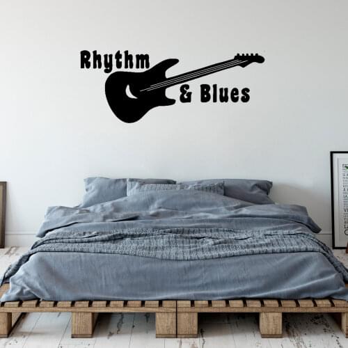 Music guitar Wall Stickers Living room Music Room Restaurant Showcase for home decoration Mural art Decals stickers DW11444