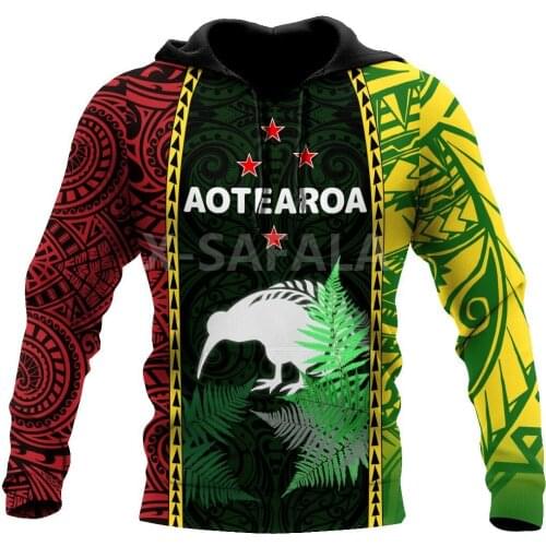New Zealand Aotearoa Tattoos 3D Print XS-7XL Hoodie Man Women Harajuku Outwear Zipper Pullover Sweatshirt Casual Unisex-9