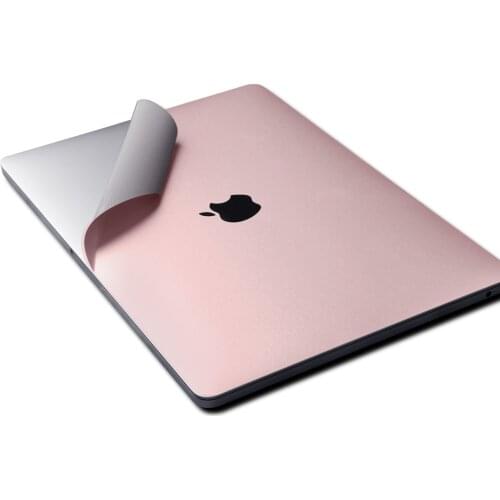 Premium A1707 Full-sized Body 4-in-1 Vinyl Protective Sticker Skin Decal for MacBook Pro 15 Inch A1707 with Touch ID Rose Gold
