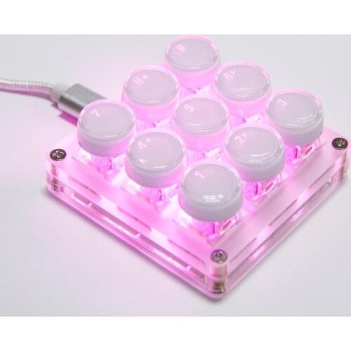 9 Keys Programmable Keypad New Bootmapper Keyboard Mechanical Custom Outemu / KaiH swithes RGB LED Backlit for OSU! Gamming MAC