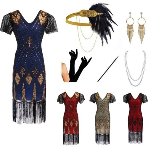 Plus Size Lady 1920s Vintage Sequin Full Fringed Modern Dance Dress Great Gatsby Tassel Costumes Retro Latin Dance Wear DQL4966