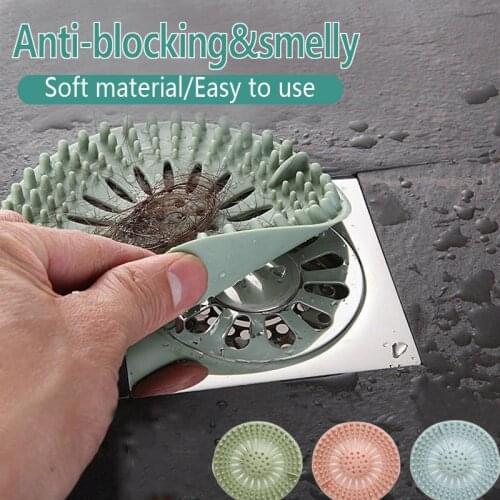 Silicone Kitchen Sink Filter Shower Drain Hair Catcher Stopper Bathroom Floor Drain Cover Universal Anti-clogging Sink Strainer