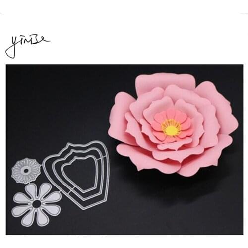 YINISE Metal Cutting Dies For Scrapbooking Stencils Flowers Punch DIE CUT DIY PAPER Album Card Decoration Embossing Die Cuts