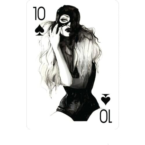 Aliauto Funny Car Sticker Sace of Spades Playing Reflective Decals Waterproof Sunscreen Pvc10x14cm