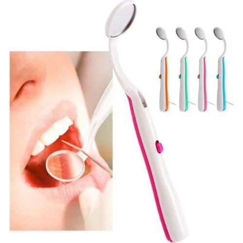 1PC Oral Care Lighted Mouth Mirror LED Light Teeth Dental Mirrors Oral Hygiene Machine Teeth Endoscope Instrument Tools Supplies