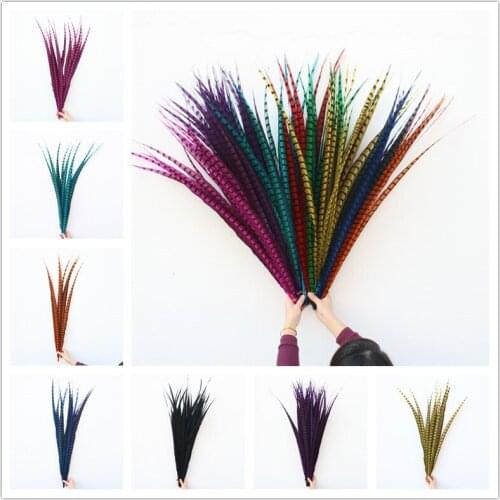 10pcs / lot high quality Lady Amherst Pheasant Tail Feathers 36-40inch 90-100CM DIY party wedding holiday performance decoration