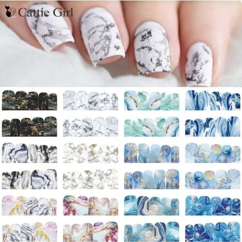 12 patterns/sheet Marble Stone Nail Art Stickers Flamingo Water Decals Transfer Stickers Summer Tropical Leaf Tattoo Nail Design