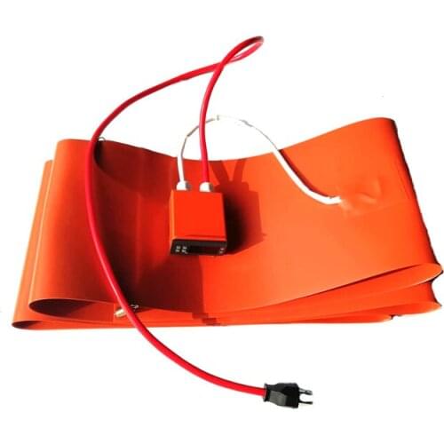 250*3070*1.5mm 110V 1400W silicone drum heater for 55 Gallon Drum digital thermostat on pad 1500mm lead wire