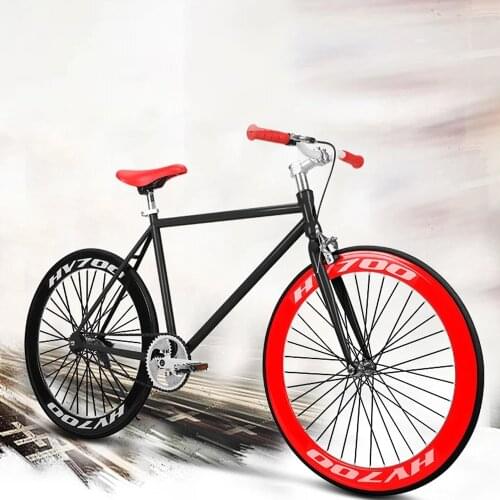 26 Inch 6 Speed Fixed Gear Bike Steel Bending Mountain Extreme Sports Road Womens Racing Spring Fork Riding