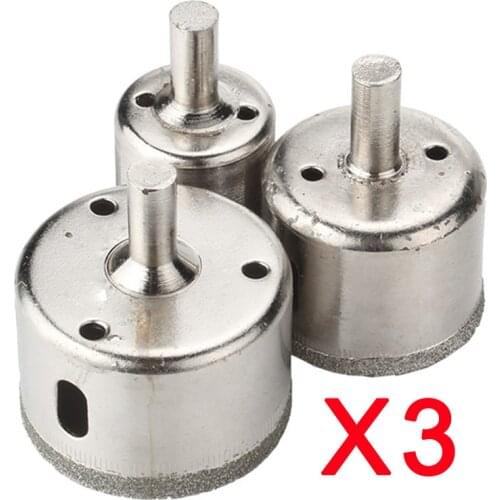 3pcs 28/38/45mm Diamond Hole Saw Marble Drill Bit Tile Ceramic Glass Porcelain CLH@8