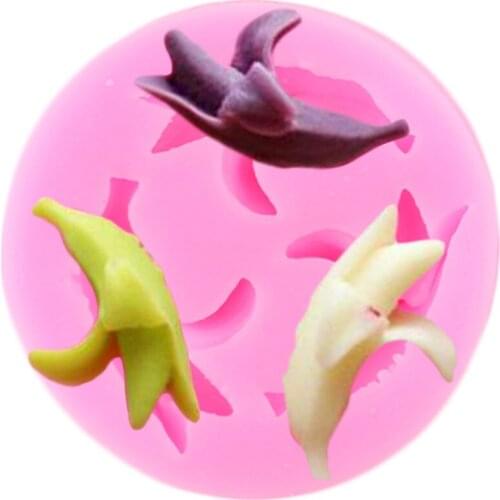3D Banana Silicone Mold Baby Birthday Cupcake Fondant Cake Decorating Tools Chocolate Gumpaste Mould Clay Candy Resin Moulds