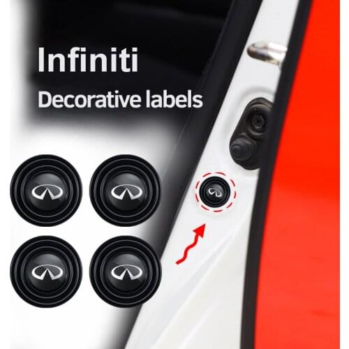 4Pcs Car Door Trunk PVC Shock-Absorbing Anti-Noise Gasket Stickers For Infiniti IPL Q50 Q50L Q60 Q70L QX30 QX50 ESQ FX35 Q30 EX