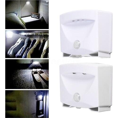 Wireless LED PIR Motion Sensor Light Battery Power Corridor Room Wall Night Lamp