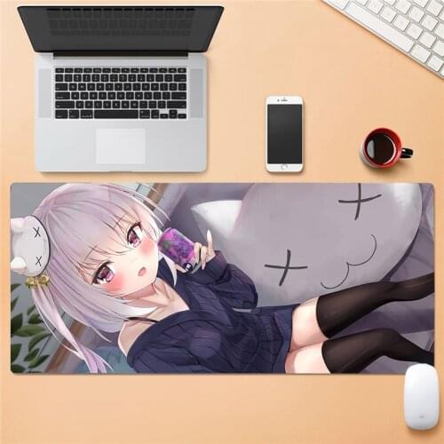Sexy Girl Breast Enhancement Large Gaming Mouse Pad Locking Mouse Pad Suitable for Laptop Keyboard Pad Desktop Pad Picture Custo