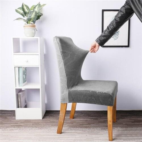 Cheap Jacquard Dining Chair Covers Ployester Elastic Dining Room Chair Covers Kitchen Case For Chairs Stretch