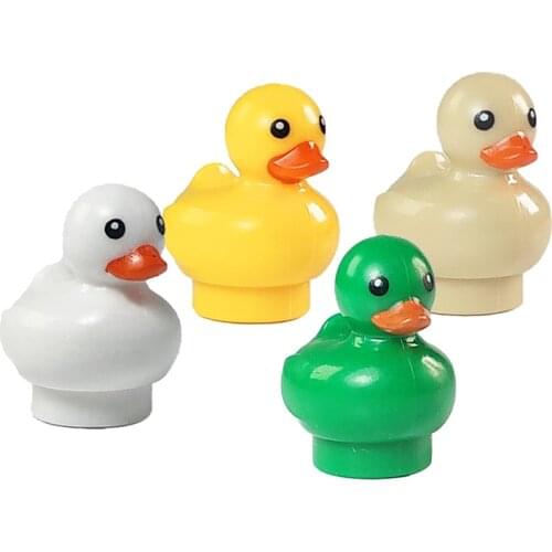 5PCS/Set MOC Animals Colorful Duck Cute Animal Model Building Blocks Toys for Children Kids Gifts DIY Toy Block Brick