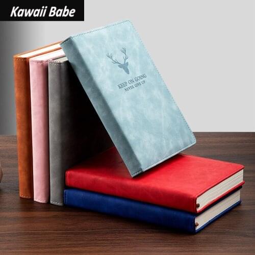 Agenda Planners Office School Supplies Cuaderno Notebooks Journal Lined Diary Notepad Literature PU Leather Stationery Gifts