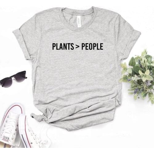 Plants big than People Print Women Tshirts Cotton Casual Funny t Shirt For Lady Top Tee Hipster 6 Color Drop Ship NA-780