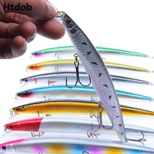 Htdob 10Pcs Fishing Lure 18cm 26g Plastic Minnow Fishing Bait Floating Lure Tackle Hook isca artificial bait Drop Shipping