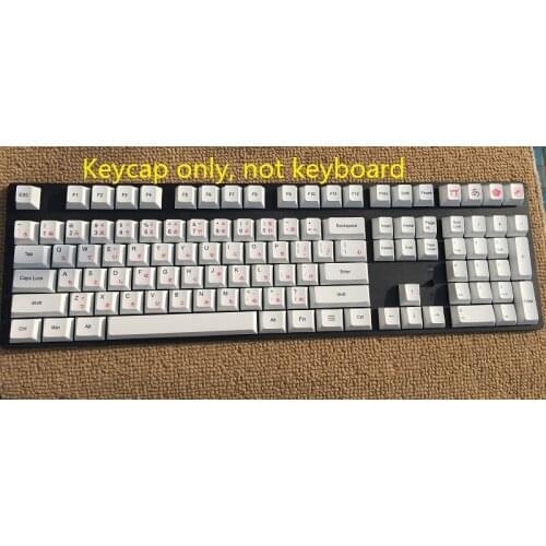 Cherry profile Japanese Korean print keycap Dyesub PBT 108 keys for mechanical keyboard