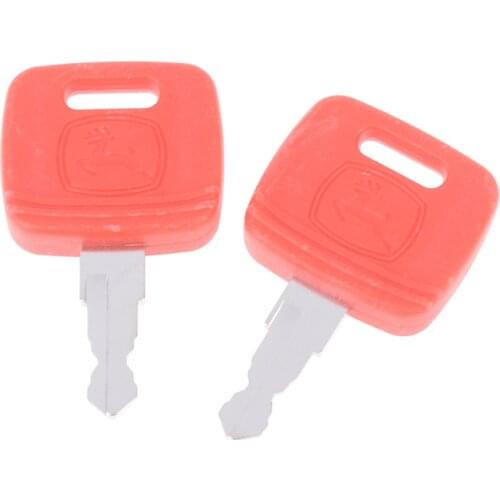 2Pcs for John Deere Tractor Ignition Keys OEM RE183935 RE43492 RE71557