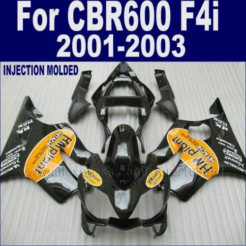 Motor Road Fairings Kit For Honda 2001 2002 2003 Black HMplant CBR 600 F4i 01 02 03 Cbr 600 F4i Aftermarket Body Fairing Kits