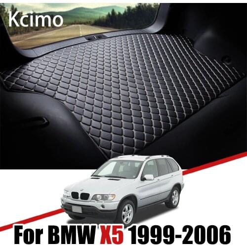 Leather Car Trunk Mat For BMW X5 E53 1999-2006 Trunk Boot Mat X5 Liner Pad BMW E53 Cargo pad Carpet Tail Cargo Liners 2003 2004