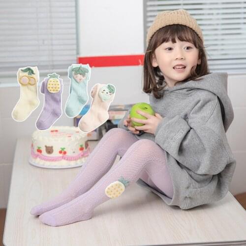 Summer Pantyhose Newborn Cotton Body-Stocking Baby Thin Section Small Childrens Summer Tights Princess Stockings