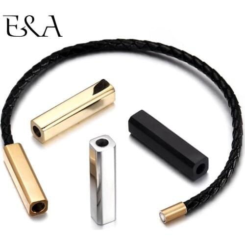 2pcs Stainless Steel Magnetic Clasps 3mm Hole Size for Leather Cord Bracelet Magnet Lace Buckle Jewelry DIY Making Accessories