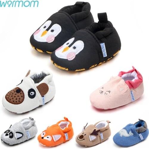 Warmom Baby Shoes Girls Boys Newborn Infant First Walkers Toddler Shoes Baby Footwear For Babies Cotton Soft Anti-Slip Sole