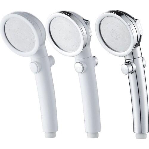 Single Head Shower Head Water Purification Filter Pressurized Shower Nozzle 360 Degree Rotation Handheld Water Stop Shower