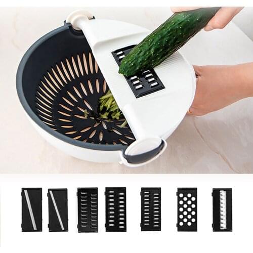 Vegetable Cutter Multifunctional Fruit Potato Carrot Slicer Grater Kitchen Drain Basket Accessories Vegetable Slicer Chopper New