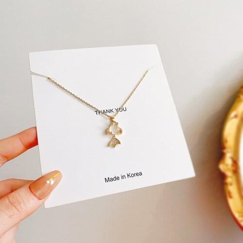 Opal Goldfish Titanium Steel Necklace For Women Simple Elegant Cute Lovely Fish Pendant Neck Jewelry Accessories Girl Gift