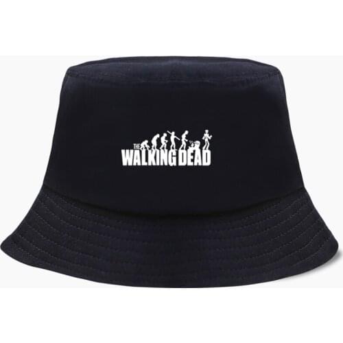 The Walking Dead Hip Hop Bob Bucket Hats Summer Mens Funny Panama Women Fisherman Hat Cotton Korean Black Caps Hip Hop Beach Cap