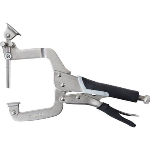 2 in 1 Vigorous Pliers C-Type Oblique Hole Quick Clamp Adjustable Plier Clamp Locking Plank Clip Woodworking Fixing Tool