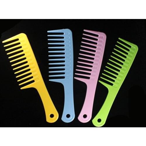 1PC Salon Hairdressing Anti-static Handle Wide Tooth Hairburshes Hair Comb Detangling Massage Styling Tools Wide Tooth Comb