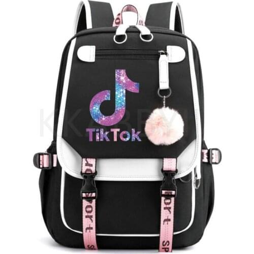 TIK TOK Backpack Students School Bags Multifunction USB charging Backpack Laptop Shoulders Bags birthday gift