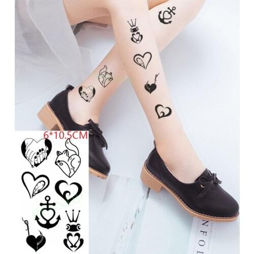Waterproof Temporary Tattoo Sticker ins Love cat frog Crown sexy cute Body Art flash tatoo fake tatto for Women Men