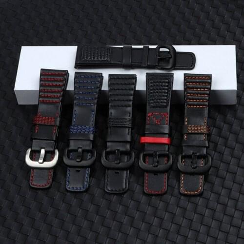 High quality Italian Calfskin Strap with Pin Buckle Black Brown For SevenFriday M1|M2|P1|P3|V2 Genuine Leather Watchband 28mm