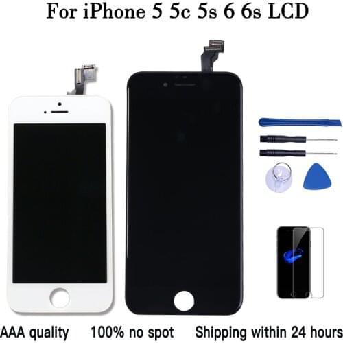 For iPhone 5 5S 6 6s LCD Screen Touch Digitizer Assembly Replacement for iPhone X 7 8 Pantalla 4" inch Best Quality Phone Glass
