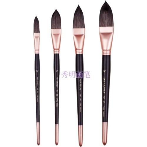 787SQOval 1PC oval wooden handle brass ferrule squirrel hair paint brushes artistic painting art brush for watercolor drawing