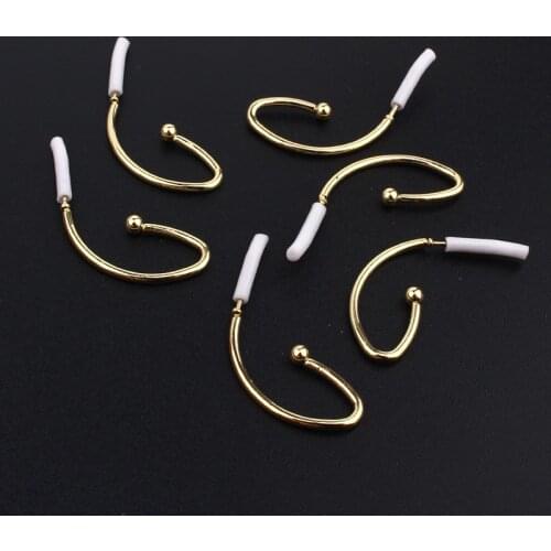 10pcs Unique Gold Zina Alloy Earring Make Accessories Earring Base Findings Simple Dangle Earrings Eardrop Diy Jewelry Supplies
