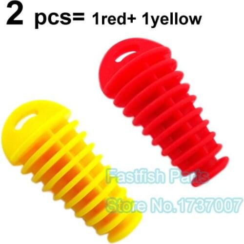 2 pcs/pack Soft Muffler Exhaust Plug Yellow and Red color For 2 Stroke Quad ATV Dirt Bike YZF TRX Pocket Parts