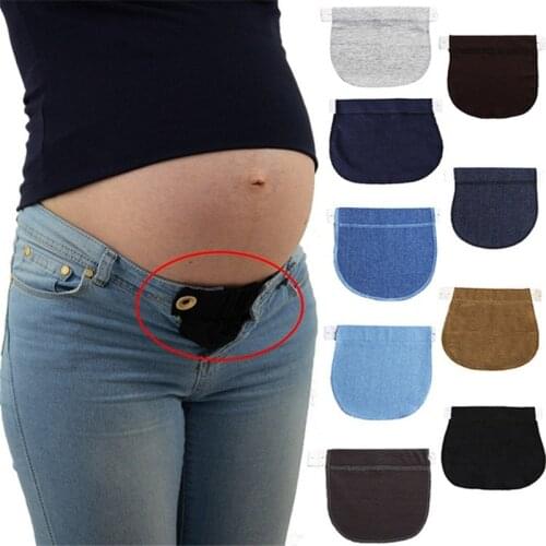 2021 Fashion Adjustable Maternity Pregnancy Waistband Belt Elastic Waist Extender Patch For Pregnant Sewing Accessories